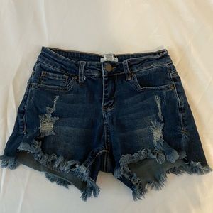 Ripped Jean Shorts